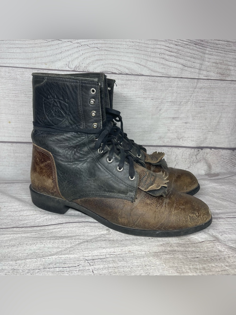 Ariat Men’s 10.5 Two-Tone Leather Lace Up Boots